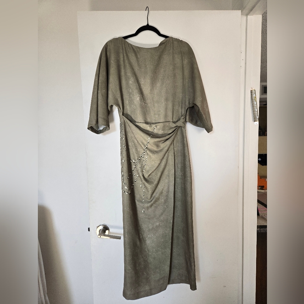 Zara Sage Long Sleeve Dress